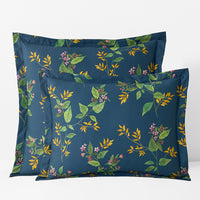 Galilea Floral Classic Smooth Sateen Sham - Dark Teal, Standard,Dark Teal
