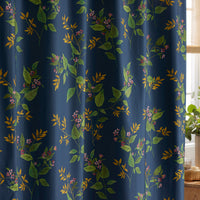 Galilea Floral Classic Smooth Sateen Shower Curtain - Dark Teal,Dark Teal