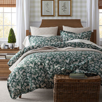 Deer Walk Classic Smooth Sateen Flat Bed Sheet - Green Multi, Twin/Twin XL,Green Multi