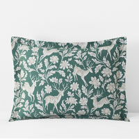 Deer Walk Classic Smooth Sateen Sham - Green Multi, Standard,Green Multi