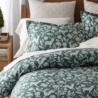 Deer Walk Classic Smooth Sateen Bed Sheet Set - Green Multi, Twin,Green Multi