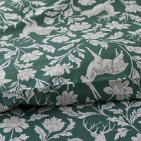 Deer Walk Classic Smooth Sateen Bed Sheet Set - Green Multi, Twin,Green Multi