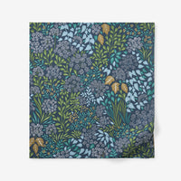 Achillea Patch Classic Cool Cotton Percale Flat Bed Sheet - Navy Multi, Twin/Twin XL,Navy Multi