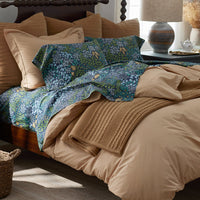 Achillea Patch Classic Cool Cotton Percale Duvet Cover - Navy Multi, Twin/Twin XL,Navy Multi
