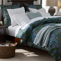 Achillea Patch Classic Cool Cotton Percale Sham - Navy Multi, Standard,Navy Multi