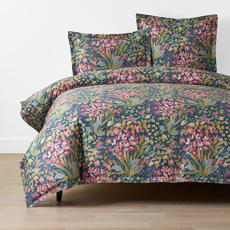 Classic Meadow Classic Smooth Sateen Duvet Cover - Blue Multi, Twin/Twin XL,Blue Multi