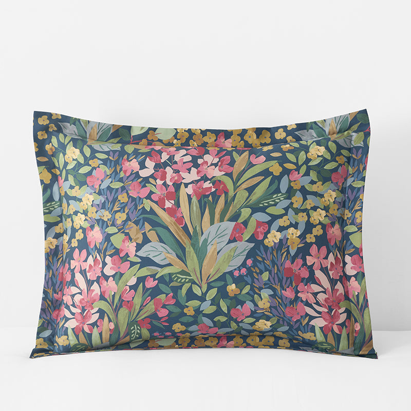 Classic Meadow Classic Smooth Sateen Sham - Blue Multi, Standard,Blue Multi