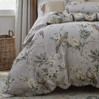 Garden Pheasant Duvet Cover - Ivory, Twin/Twin XL,Ivory