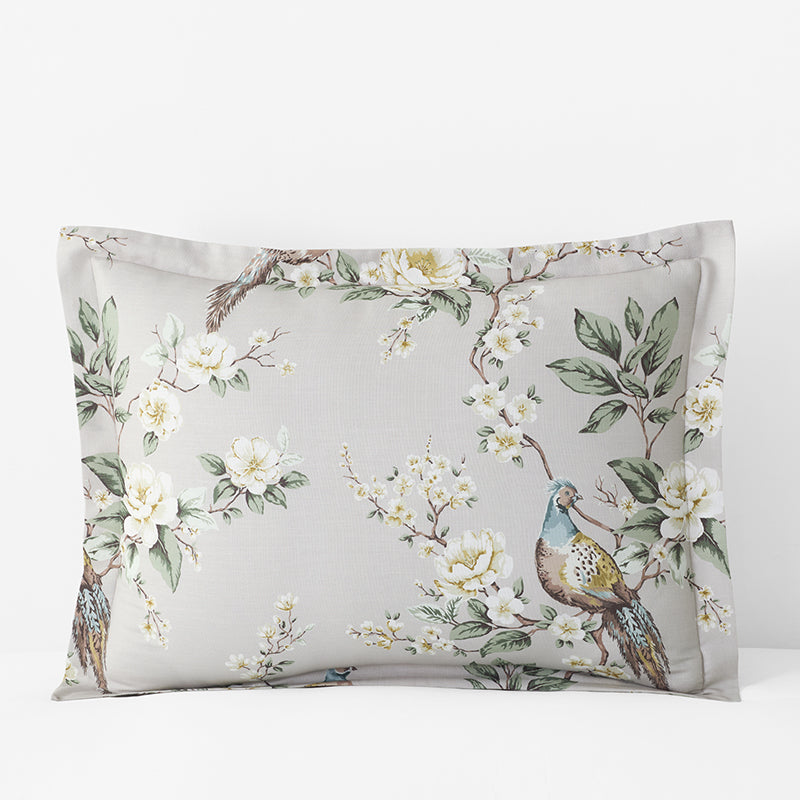 Garden Pheasant Sham - Ivory, Standard,Ivory