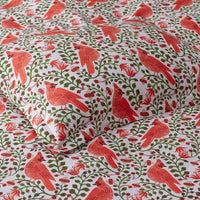 Cardinals Classic Cool Cotton Percale Flat Bed Sheet - Red, Twin/Twin XL,Red