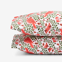 Cardinals Classic Cool Cotton Percale Pillowcase Set - Red, Standard,Red