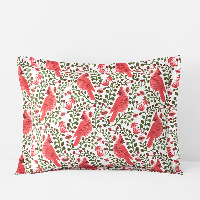 Cardinals Classic Cool Cotton Percale Sham - Red, Standard,Red