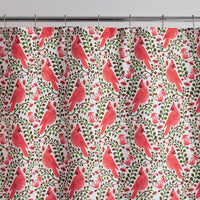 Cardinals Classic Cool Cotton Percale Shower Curtain - Red,Red