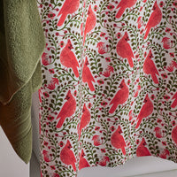 Cardinals Classic Cool Cotton Percale Shower Curtain - Red,Red