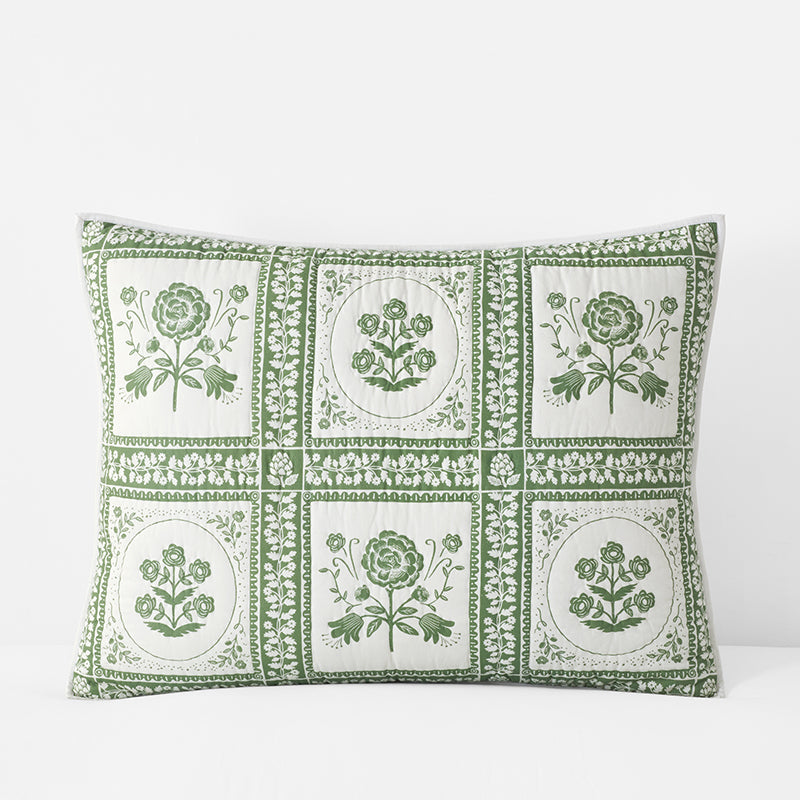 Artichoke Garden Quilted Sham - Multi, Standard,Multi
