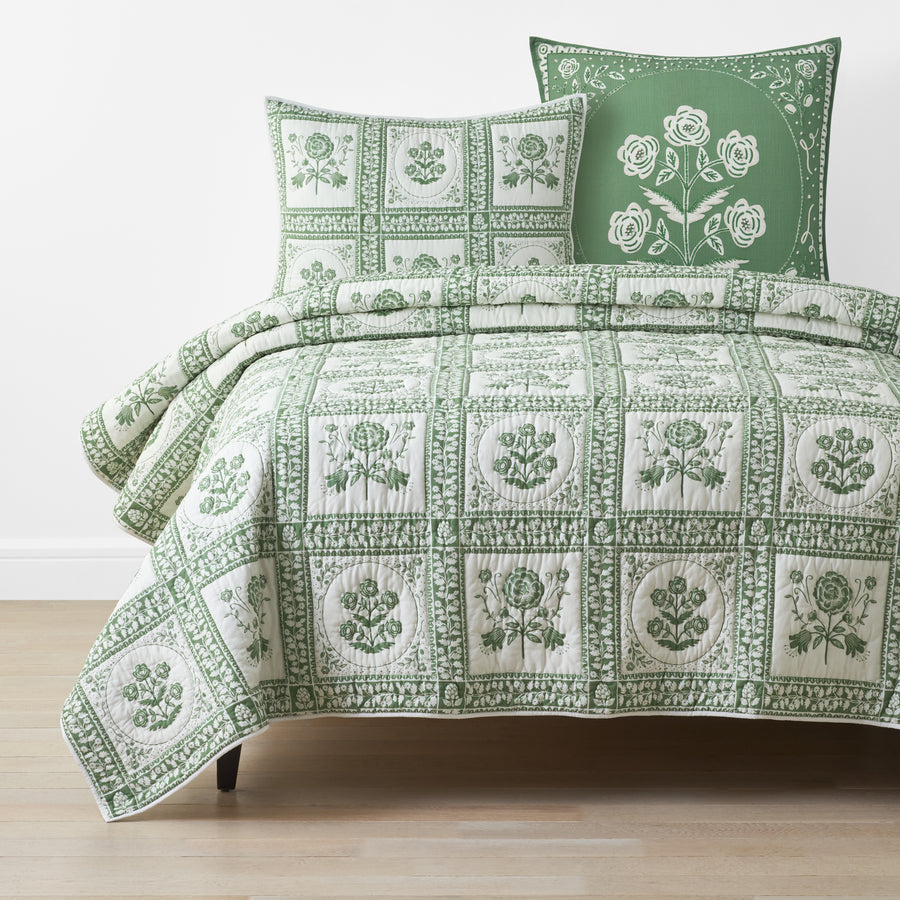 Artichoke Garden Quilt - Multi, Full/Queen,Multi