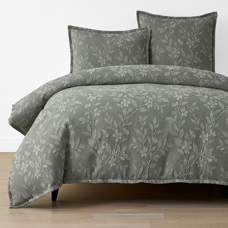 Celia Duvet Cover - Floral Green, Twin/Twin XL,Floral Green