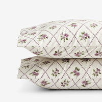 Peony Hydrangea Mini Classic Smooth Sateen Pillowcase Set - Natural, Standard,Natural