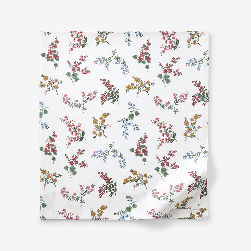 Amelia Classic Smooth Sateen Flat Bed Sheet - Multi, Twin/Twin XL,Multi