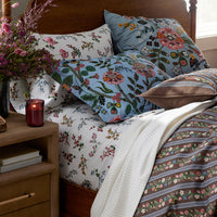 Amelia Classic Smooth Sateen Fitted Bed Sheet - Multi, Twin,Multi