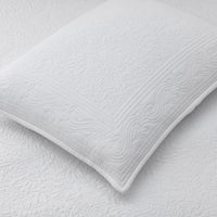 Emileen Quilted Sham - White, Standard,White