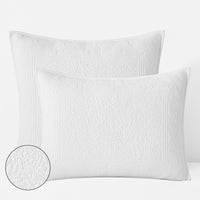 Emileen Quilted Sham - White, Standard,White