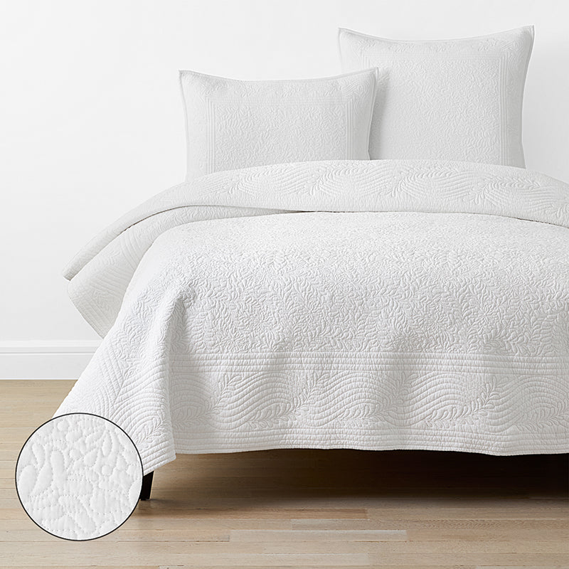 Emileen Quilt - White, Twin/Twin XL,White