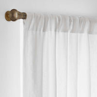 Linen Blackout Window Curtain - White, 96 in.,White