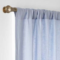 Linen Window Curtain - Ice Blue, 96 in.,Ice Blue