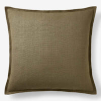 Linen Decorative Square Pillow Cover - Olive Green,  24 in. x 24 in.,Olive Green