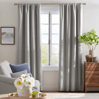 Velvet Blackout Window Curtain - Gray, 96 in.,Gray