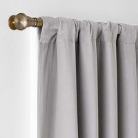 Velvet Blackout Window Curtain - Gray, 96 in.,Gray