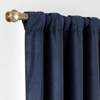Velvet Blackout Window Curtain - Indigo, 96 in.,Indigo