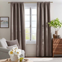 Velvet Blackout Window Curtain - Taupe, 96 in.,Taupe