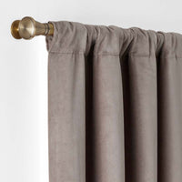 Velvet Blackout Window Curtain - Taupe, 96 in.,Taupe