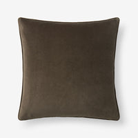 Velvet Decorative Square Pillow Cover - Dark Brown, 20 in. x 20 in.,Dark Brown