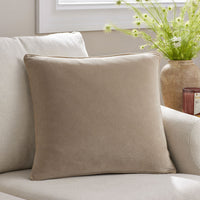 Velvet Decorative Square Pillow Cover - Latte, 24 in. x 24 in.,Latte