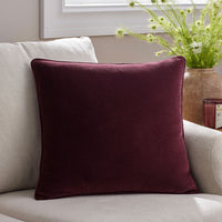 Velvet Decorative Square Pillow Cover - Plum, 24 in. x 24 in.,Plum