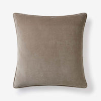 Velvet Decorative Square Pillow Cover - Taupe, 20 in. x 20 in.,Taupe