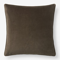 Velvet Decorative Square Pillow Cover - Dark Brown, 24 in. x 24 in.,Dark Brown