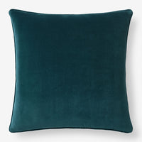 Velvet Decorative Square Pillow Cover - Dark Teal, 24 in. x 24 in.,Dark Teal