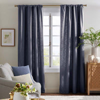Texture Blackout Window Curtain - Denim Indigo, 63 in.,Denim Indigo