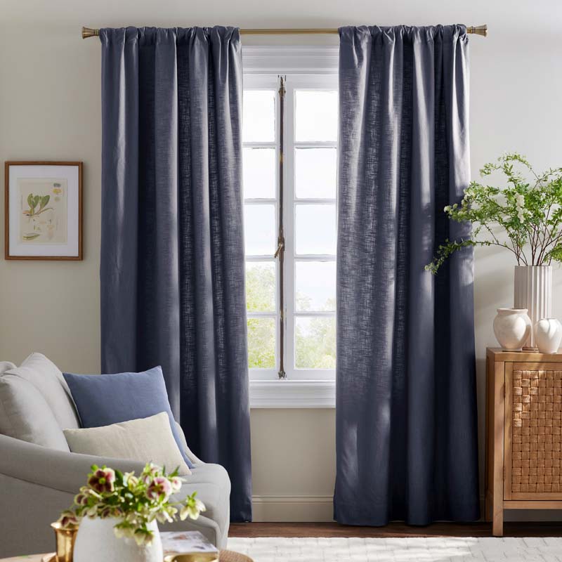 Texture Blackout Window Curtain - Denim Indigo, 63 in.,Denim Indigo