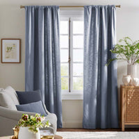 Texture Window Curtain - Dusty Blue, 63 in.,Dusty Blue