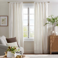 Texture Window Curtain - Ivory, 63 in.,Ivory