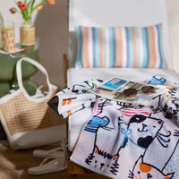 Cotton Terry Beach Towel - Cats,Cats