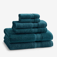 Turkish Cotton 6-Piece Bath Set - Deep Teal,Deep Teal
