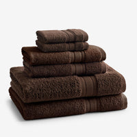 Turkish Cotton 6-Piece Bath Set - Espresso,Espresso