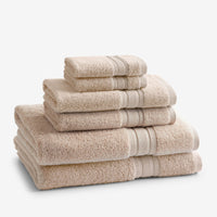 Turkish Cotton 6-Piece Bath Set - Jute,Jute