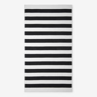 Classic Cabana Stripe Beach Towel - Black,Black
